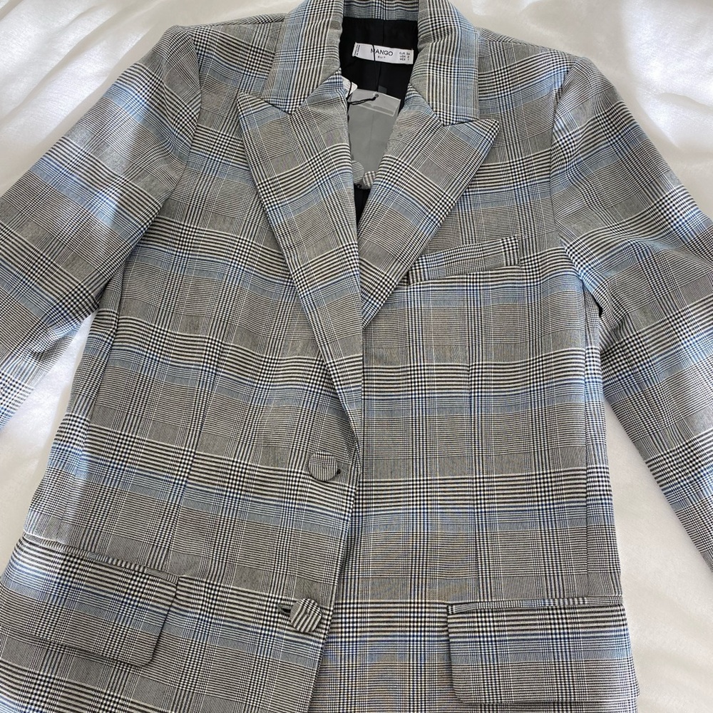 NWT Mango Check Structured blazer - Picture 4 of 15